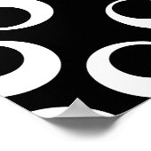 トレンディー白黒レトロデザイン。 ポスター (角)