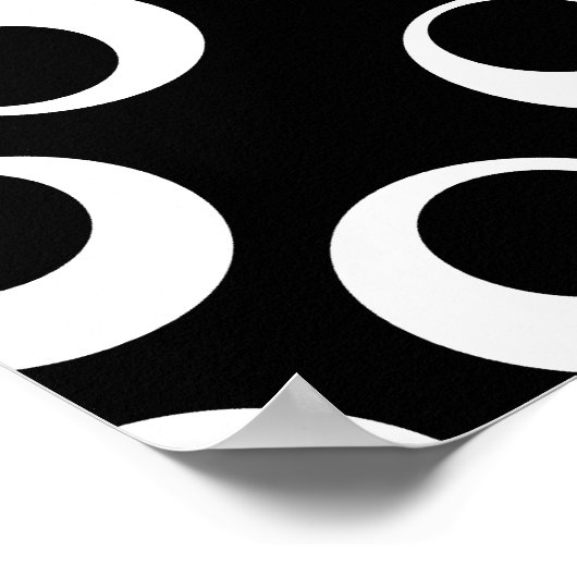 トレンディー白黒レトロデザイン。 ポスター (角)