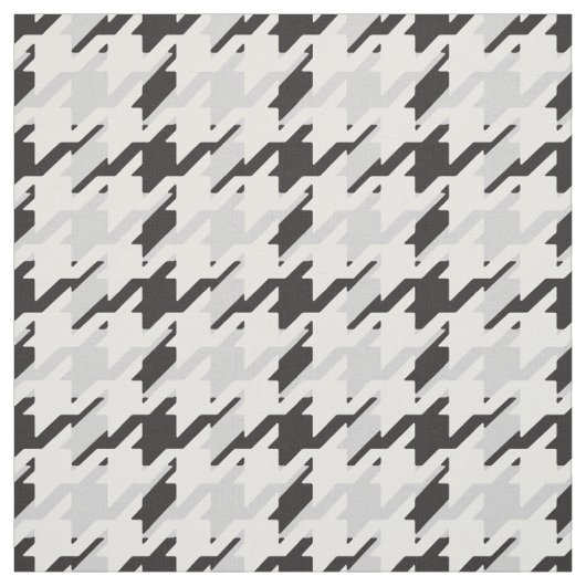トレンディー白黒千鳥格子の格子模様 ファブリック (見本)
