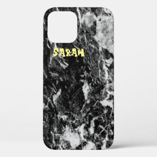 トレンディー白黒大理石 iPhone 12ケース