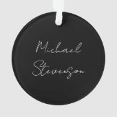 トレンディー白黒手書きミニマリスト オーナメント (裏面)