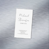 トレンディー白黒手書きミニマリスト マグネット名刺 (インサイチュ)