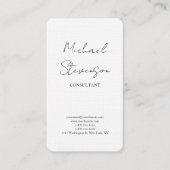 トレンディー白黒手書きミニマリスト 名刺 (正面)