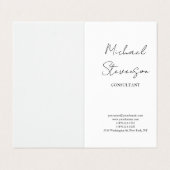 トレンディー白黒手書きミニマリスト 名刺 (外部フラット)