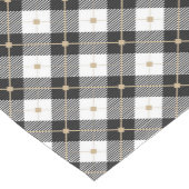 トレンディー白黒格子模様 ショートテーブルランナー (コーナー)