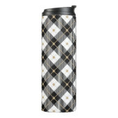 トレンディー白黒格子模様 タンブラー (回転左)
