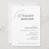 トレンディー白黒結婚のリハーサル 招待状 (正面)