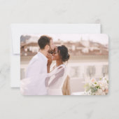 トレンディー白黒結婚写真RSVP QRコード 出欠カード (裏面)