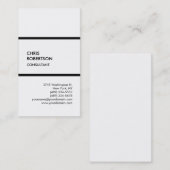 トレンディー白黒縦型モダン名刺 名刺 (正面/裏面)