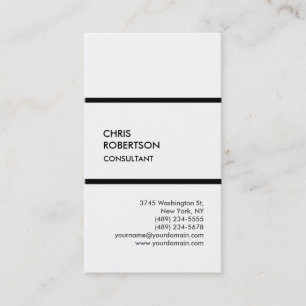 トレンディー白黒縦型モダン名刺 名刺