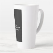 トレンディー白黒縦型ユニーク名刺 カフェラテマグ (右アングル)