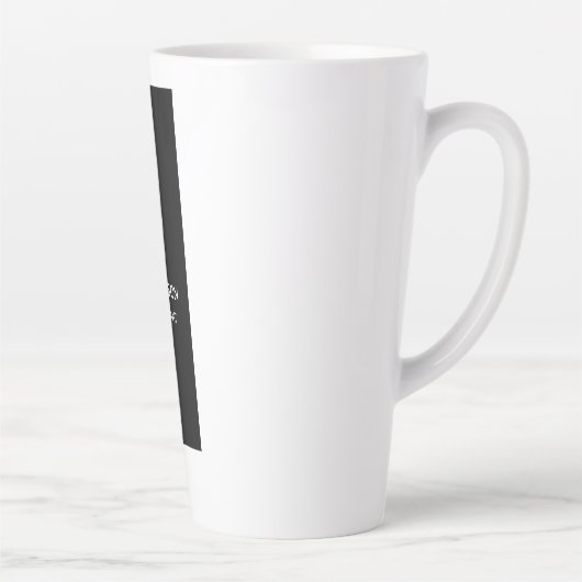 トレンディー白黒縦型ユニーク名刺 カフェラテマグ (右)