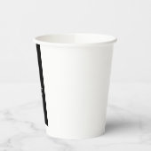トレンディー白黒縦型ユニーク名刺 紙コップ (左)