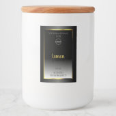 トレンディー白黒製品ラベル金ゴールドフレームロゴ フードラベル (正面)