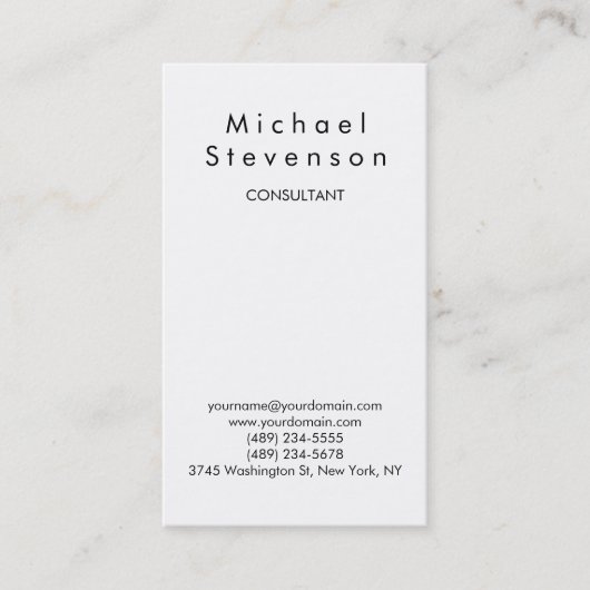 トレンディー白黒魅力的なチャーム名刺 名刺 (正面)