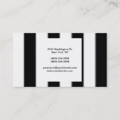 トレンディー白黒Pattern Manager名刺 名刺 (裏面)