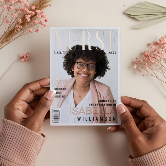 トレンディー看護学校大学院写真専門誌 箔招待状