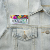 トレンディー眼鏡と花 名札 (インサイチュ)