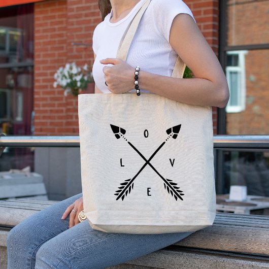 トレンディー矢印LOVE トートバッグ