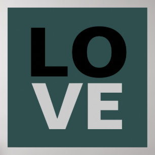 トレンディー石板グレーバックグランドラヴ結婚ィーズ ポスター