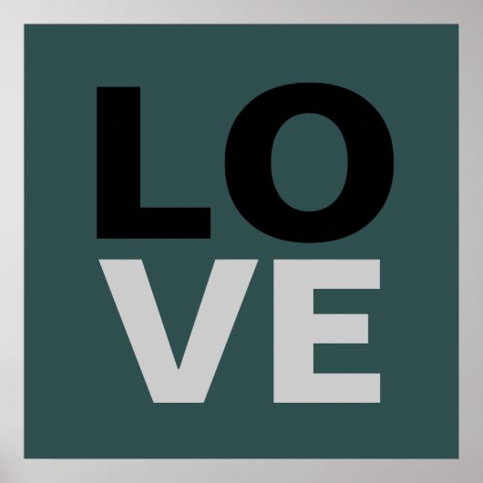 トレンディー石板グレーバックグランドラヴ結婚ィーズ ポスター (正面)