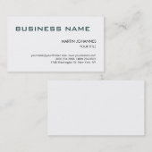 トレンディー石板グレー白黒名刺 名刺 (正面/裏面)