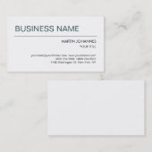 トレンディー石板グレー白黒名刺 名刺 (正面/裏面)