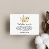 トレンディー秋の水の色かぼちゃと花 エンクロージャーカード