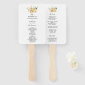 トレンディー秋の水の色かぼちゃと花 ハンドファン (正面&裏面)