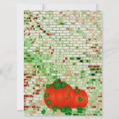 トレンディー秋オレンジカボチャ結婚式招待状 招待状 (裏面)