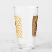 トレンディー秋グリッター葉 タンブラーグラス (右)