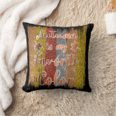 トレンディー秋グリッター離れズコットン16"X16 クッション (ブランケット)