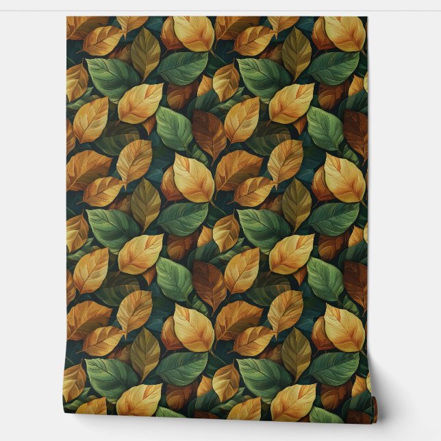 トレンディー秋テラコッタオレンジイエローセージ秋 壁紙 (ほどく)