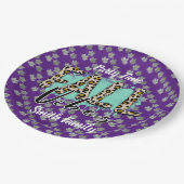 トレンディー秋パープルタイガー ペーパープレート (アングル)