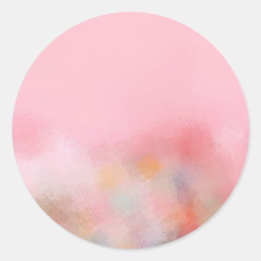 トレンディー空白のテンプレートピンクカラーカスタム ラウンドシール (正面)