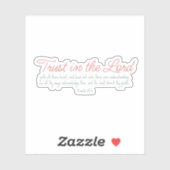 トレンディー箴言3:5-6キリスト教の聖書聖句 シール (シート)