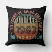 トレンディー素晴らし誕生誕生日贈答年 クッション (正面)