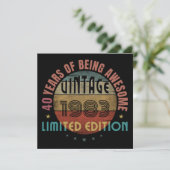 トレンディー素晴らし誕生誕生日贈答年 サンキューカード (スタンド正面)