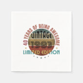 トレンディー素晴らし誕生誕生日贈答年 スタンダードカクテルナプキン (正面)