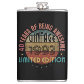 トレンディー素晴らし誕生誕生日贈答年 フラスク (正面)