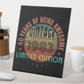 トレンディー素晴らし誕生誕生日贈答年 台座サイン (インサイチュ)