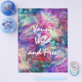 トレンディー素晴らし部族絞り染め若く野生で自由 チラシ (シングル)