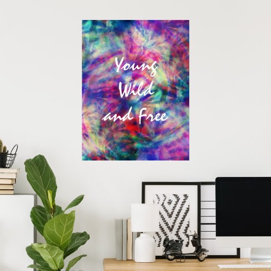 トレンディー素晴らし部族絞り染め若く野生で自由 ポスター (ホームオフィス)