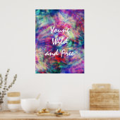 トレンディー素晴らし部族絞り染め若く野生で自由 ポスター (キッチン)