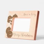 トレンディー素朴は聖降誕祭が非常に愉快だ レーザー彫刻フレーム (左)