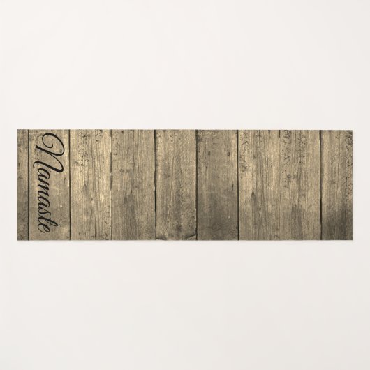 トレンディー素朴ウッドナマステパーソナライズされた ヨガマット (正面(横))