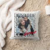 トレンディー素朴シックなベスティーズ永遠のフォトオーバーラップ クッション (ブランケット)