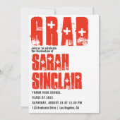 トレンディー素朴ナース卒業会 招待状 (正面)