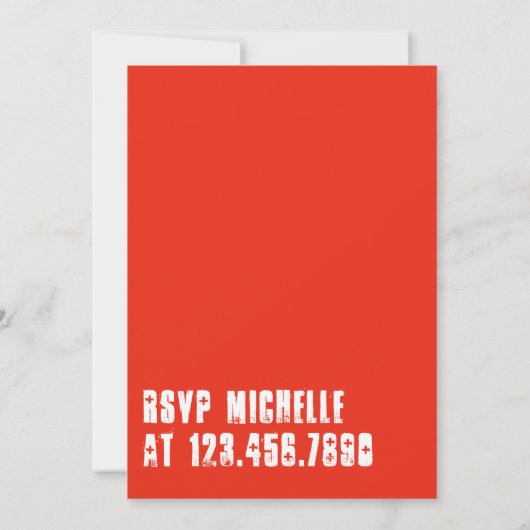 トレンディー素朴ナース卒業会 招待状 (裏面)