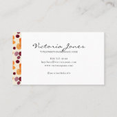 トレンディー素朴フローラルパタカスタムーン 名刺 (裏面)